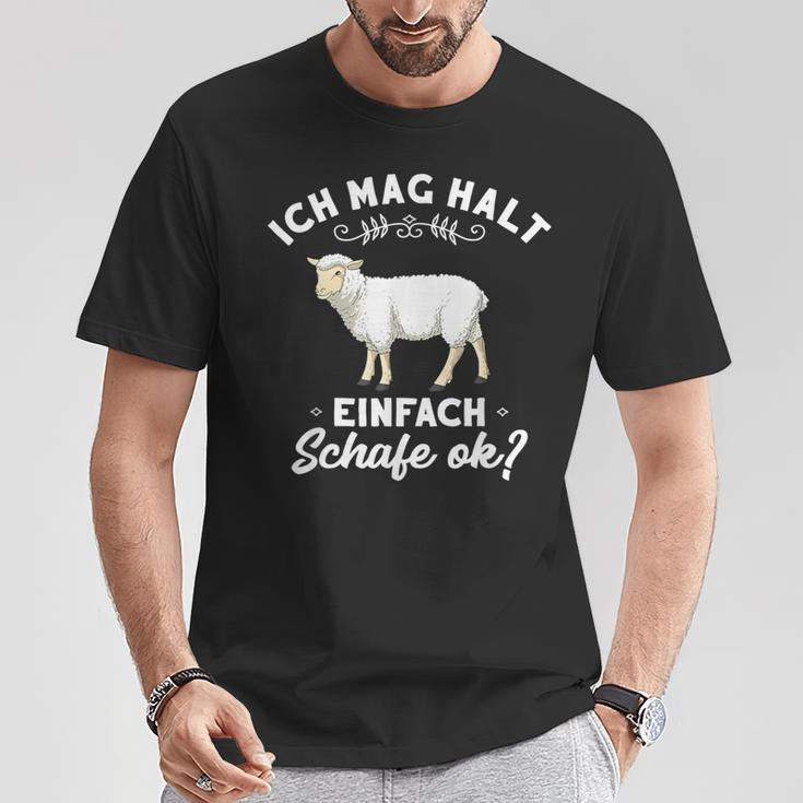 Ich Mag Halt Einfach Schafe Ok Schäferei Sheep T-Shirt Lustige Geschenke