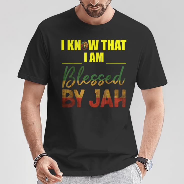 Ich Weiß Ich Bin Gesegneton Jah Rasta T-Shirt Lustige Geschenke