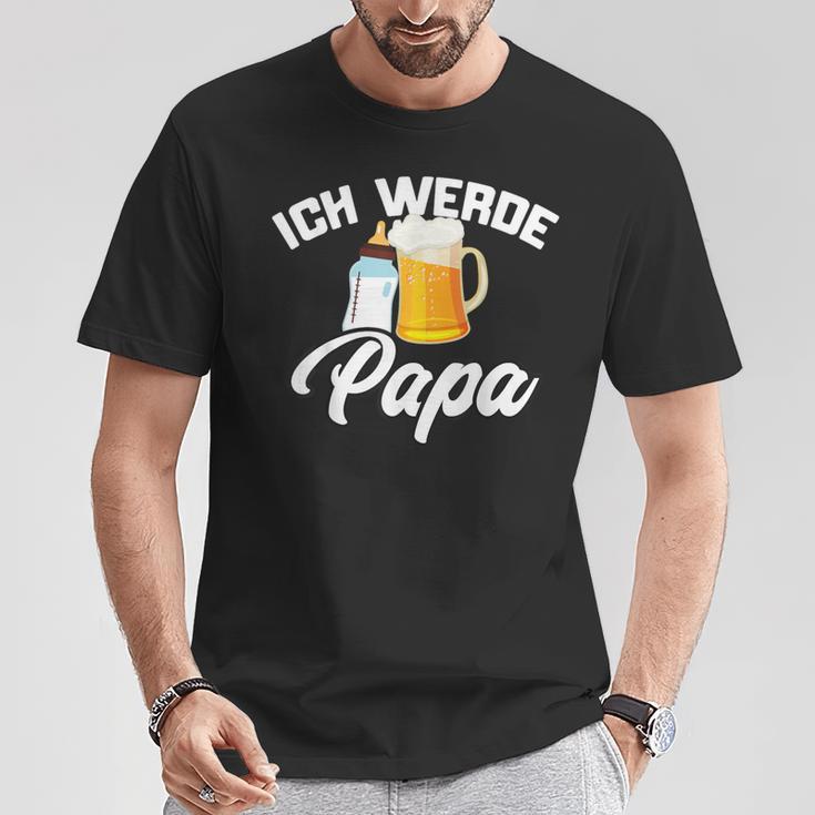 Ich Werde Papa Werdender Papaater Loading 2023 2024 T-Shirt Lustige Geschenke