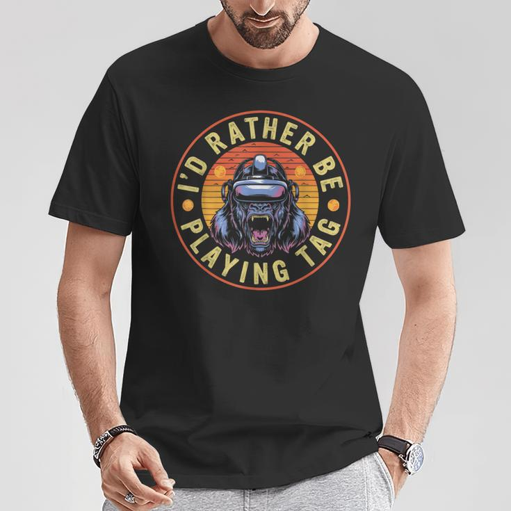 I'd Rather Be Playing Tag Gorilla Monke Tag Gorilla Vr Gamer T-Shirt Unique Gifts