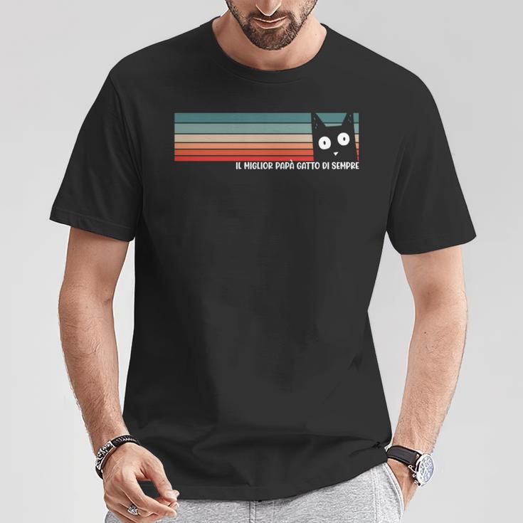 Il Miglior Papà Gatto Di Sempre Best Cat Dad Ever T-Shirt Lustige Geschenke