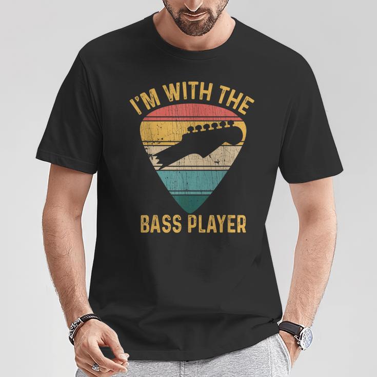 I'm With The Bass Player Guitar Bassist & Bass Player T-Shirt Unique Gifts