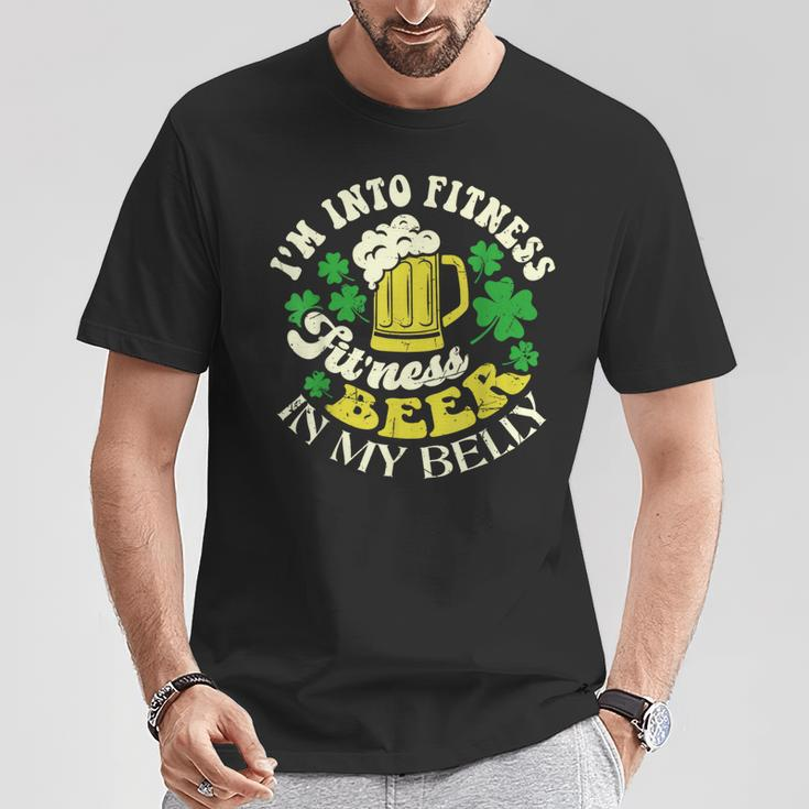 I'm Into Fitness Beer In My Belly St Patrick's Day T-Shirt Personalized Gifts