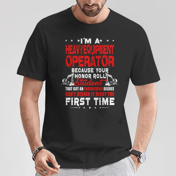 I'm A Heavy Equipment Operator Because Your Honor T-Shirt Unique Gifts