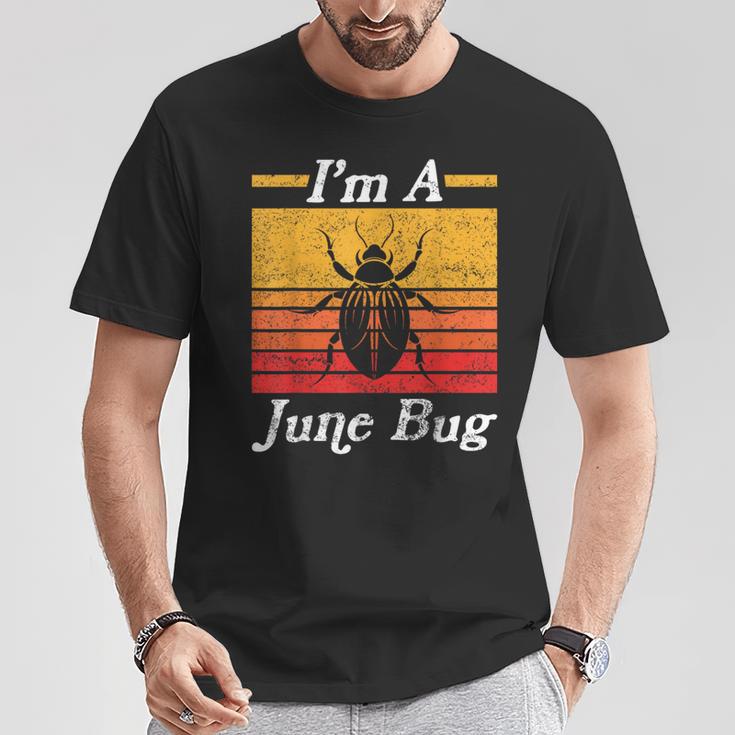 I'm A June Bug Vintage Style Insects Bug Retro Distressed T-Shirt Unique Gifts