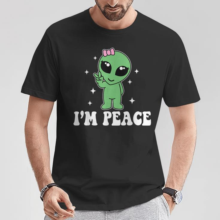 I'm Peace Alien Couples Matching Valentine's Day T-Shirt Funny Gifts