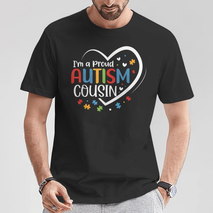 I'm A Proud Cousin Love Heart Autism Awareness Puzzle T-Shirt Unique Gifts