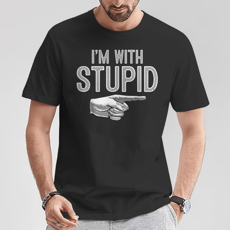 I'm With Stupid Couples Im With Stupid T-Shirt Unique Gifts