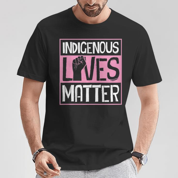 Indigenous Lives Matter Native American Tribe Rights Protest T-Shirt Unique Gifts
