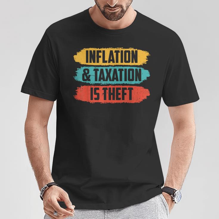 Inflation Und Steuere Sind Raub Stagflation Money Prints S T-Shirt Lustige Geschenke