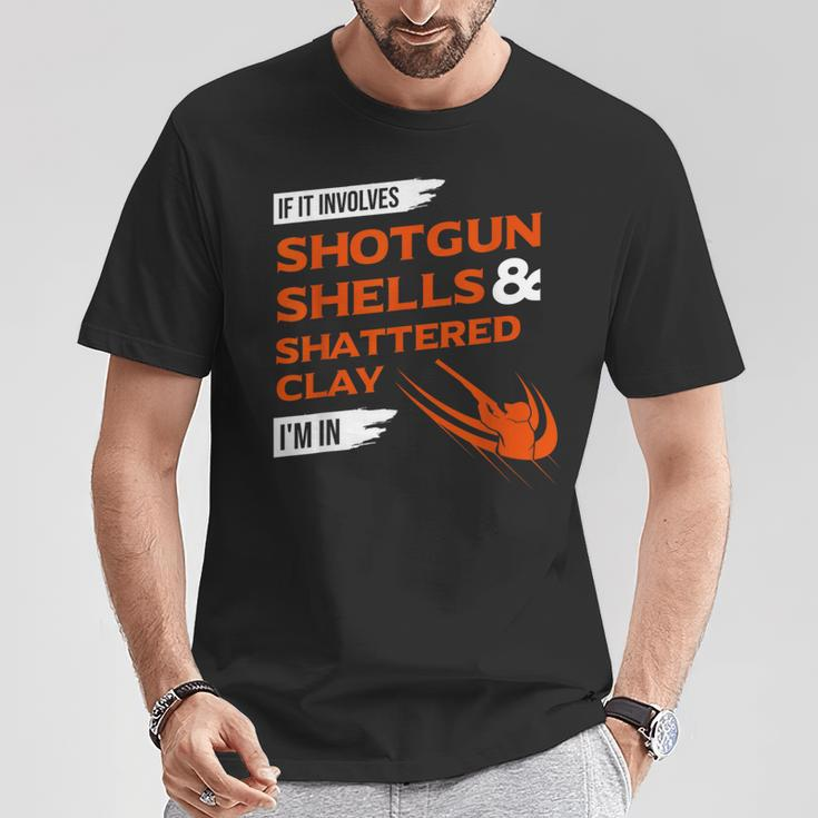 If It Involves Shotgun Shells & Shattered Clay Trap Skeet T-Shirt Unique Gifts