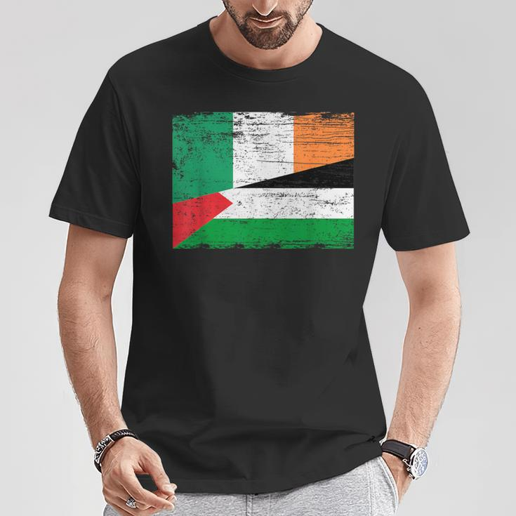 Ireland Palestine Flags Half Irish Half Palestinian T-Shirt Unique Gifts