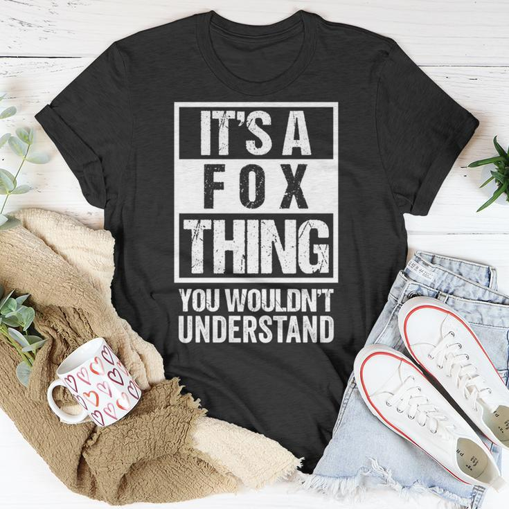 It's A Fox Thing You Wouldn't Understand Family Name T-Shirt Funny Gifts
