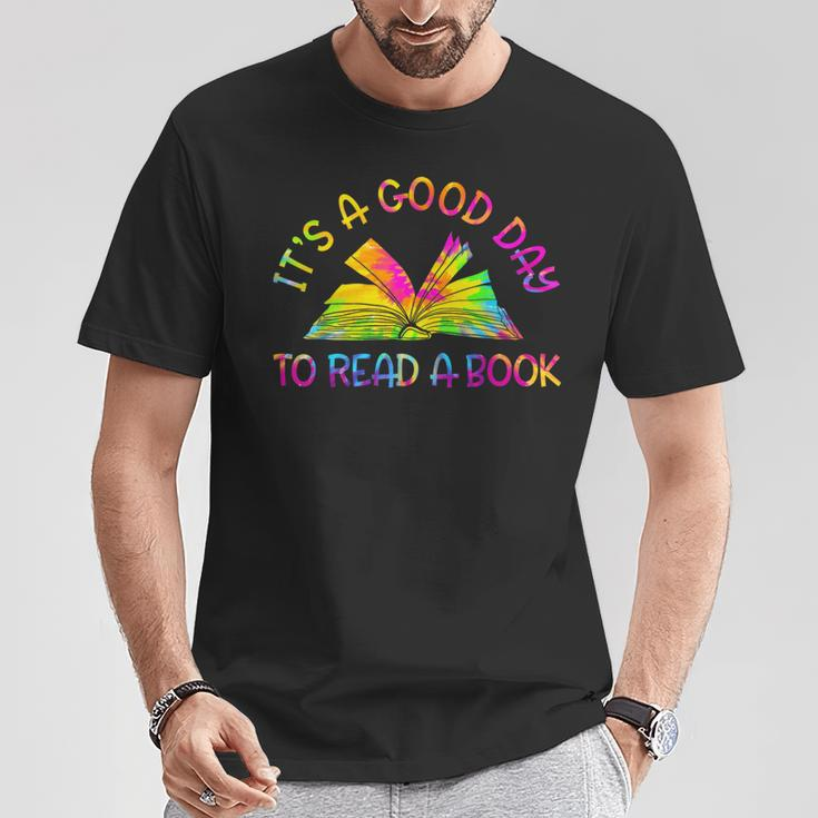 It’S A Good Day To Read A Book Lovers Library Reading Tiedye T-Shirt Personalized Gifts