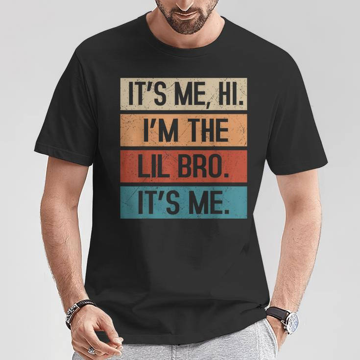 Its Me Hi Im The Lil Brother Its Me Fathers Day For Men T-Shirt Personalized Gifts