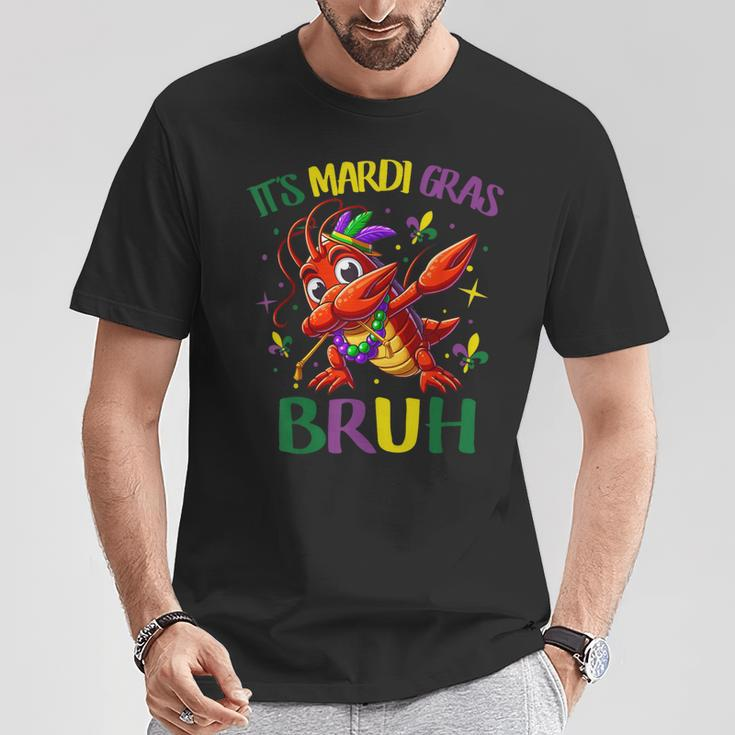 It's Mardi Gras Bruh Dabbing Crawfish Carnival T-Shirt Unique Gifts