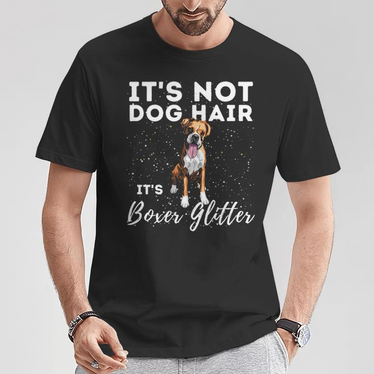 It's Not Dog Hair It's Boxer Glitter German Boxer Dog Owner T-Shirt Unique Gifts