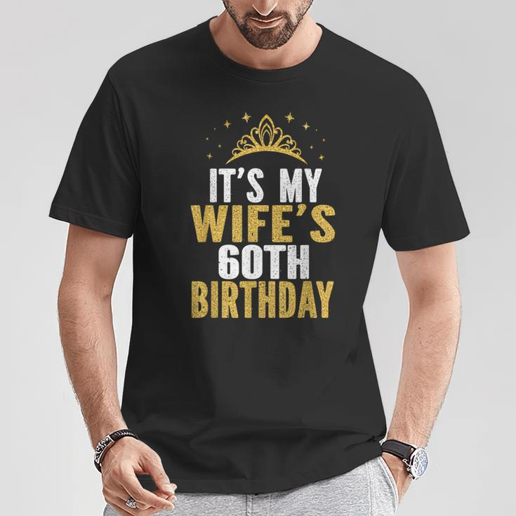 It's My Wife's 60Th Birthday 60 Years Old Wives T-Shirt Personalized Gifts