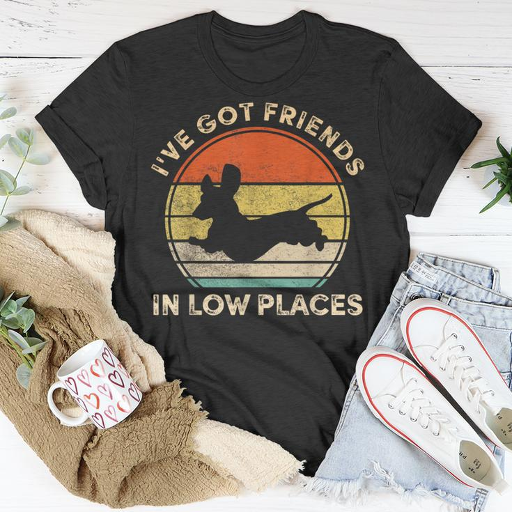 I've Got Friends In Low Places Dachshund Wiener Dog T-Shirt Funny Gifts