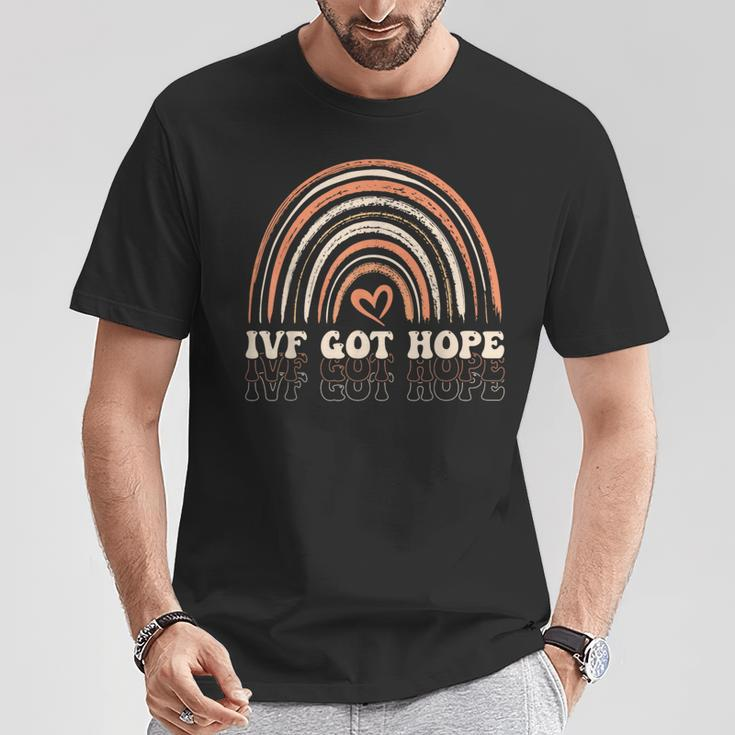 Ivf Got Hope Inspiration Rainbow Ivf Mom Fertility Surrogate T-Shirt Unique Gifts