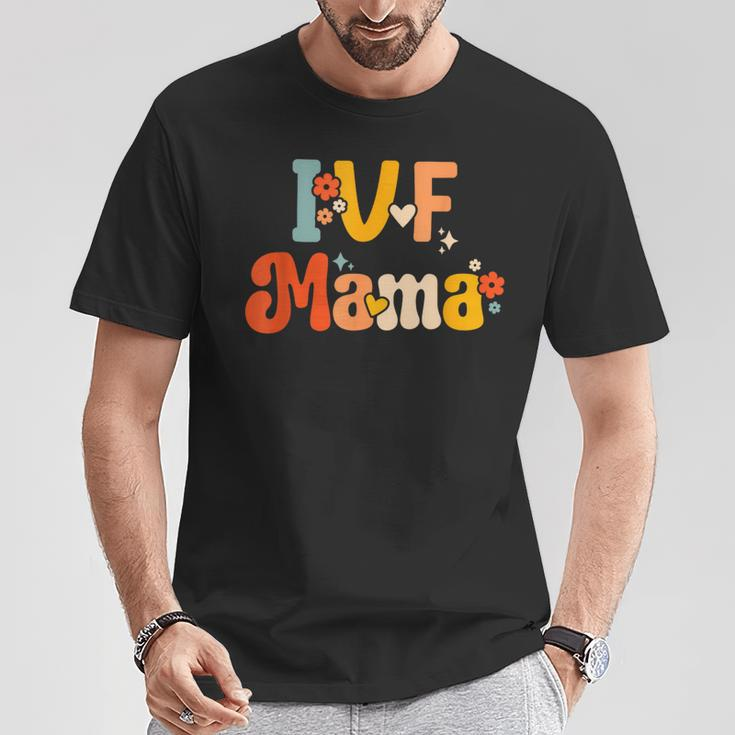 Ivf Mama Groovy Rainbow Ivf Mom Fertility Surrogate T-Shirt Unique Gifts