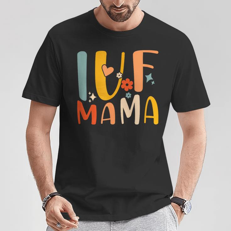 Ivf Mama Rainbow Ivf Mom Groovy Transfer Day T-Shirt Unique Gifts