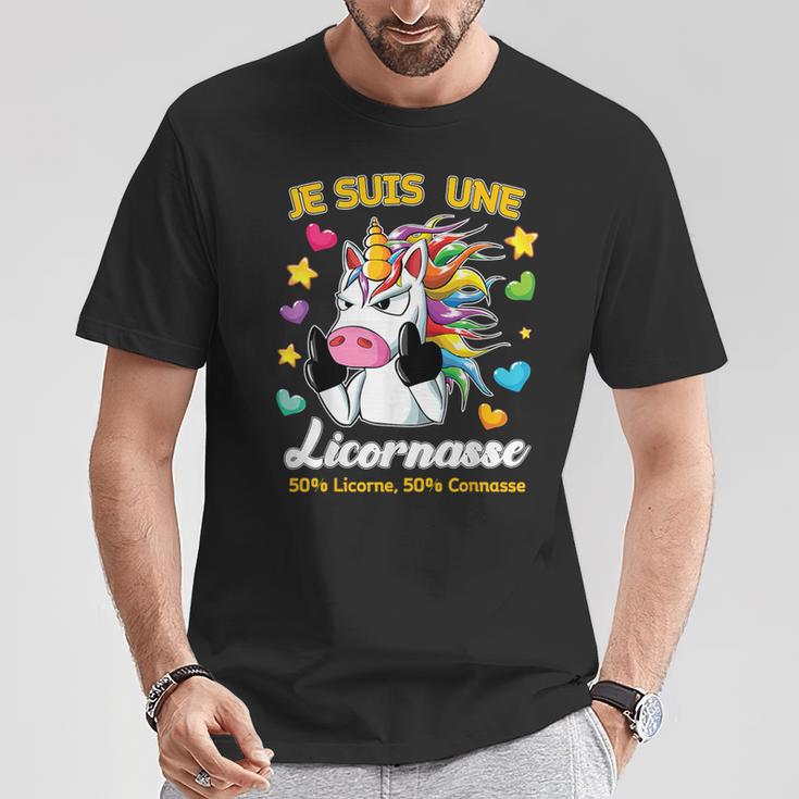 Je Suis Une Licornasse 50 Licorne 50 Connasse Humour Drôle T-Shirt Cadeaux drôles