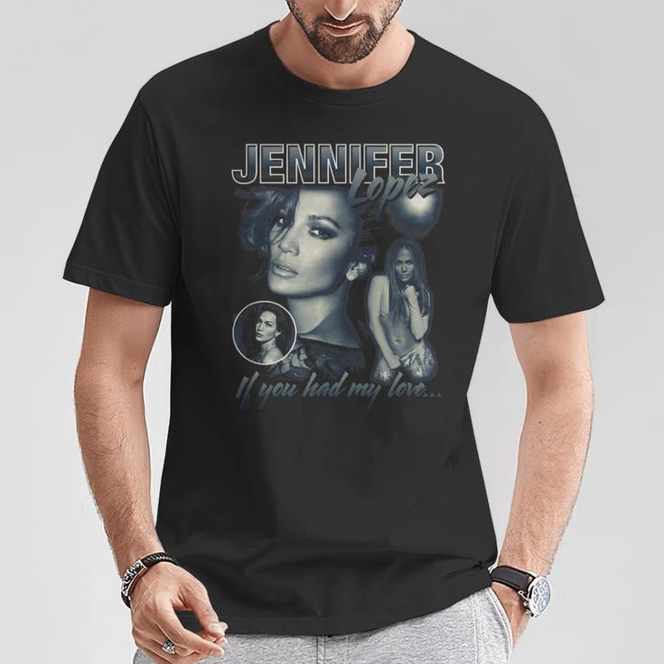 Jennifer Lopez Bootleg Portrait Black T-Shirt Lustige Geschenke