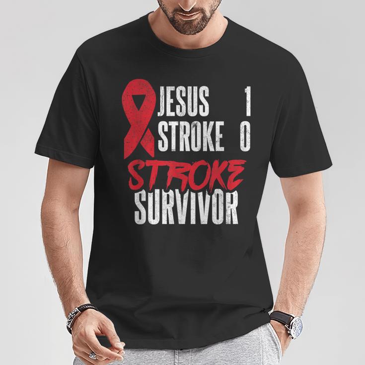 Jesus 1 Stroke 0 Stoke Awareness Stroke Survivor T-Shirt Unique Gifts