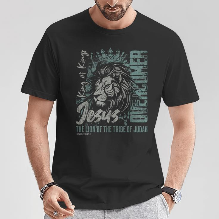 Jesus Is King Lion Of Judah Bible Faith Graphic Christian T-Shirt Unique Gifts