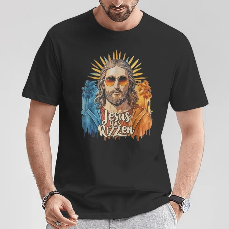 Jesus Has Rizzen Vintage Watercolor For Women T-Shirt Funny Gifts
