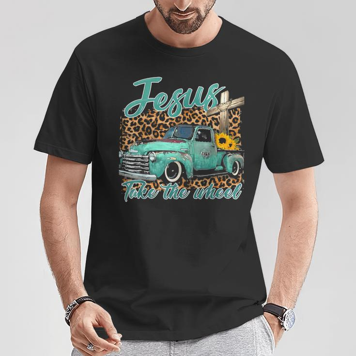 Jesus Take The Wheel Inspirational Quotes For Christian T-Shirt Funny Gifts