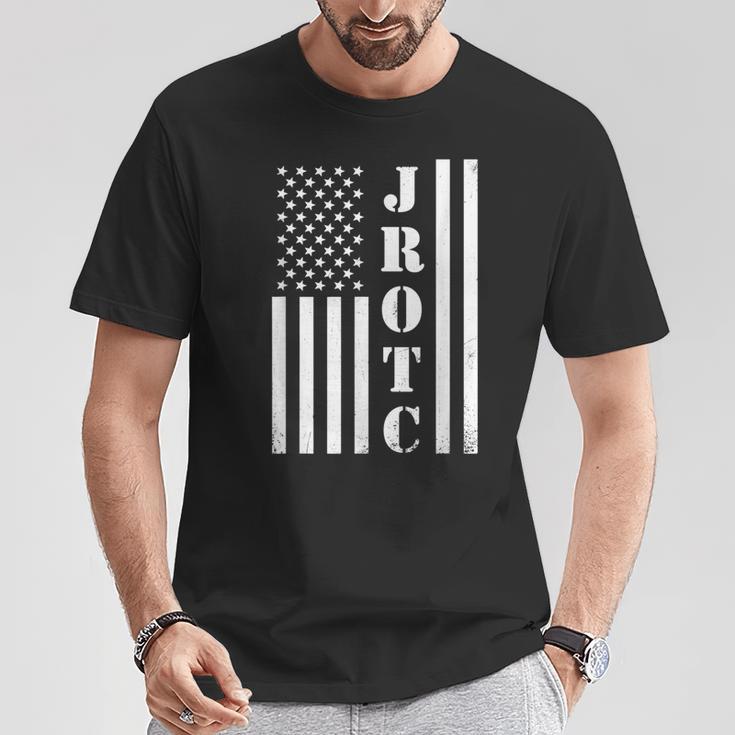 Jrotc American Flag Jrotc Veteran T-Shirt Unique Gifts