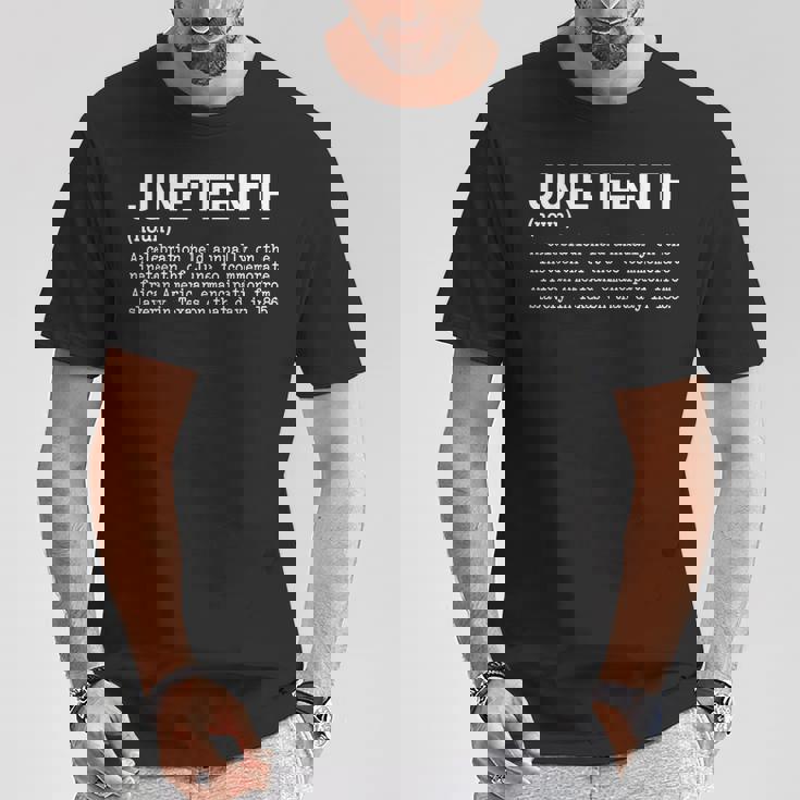 Junenth Definition Black African American Women T-Shirt Unique Gifts