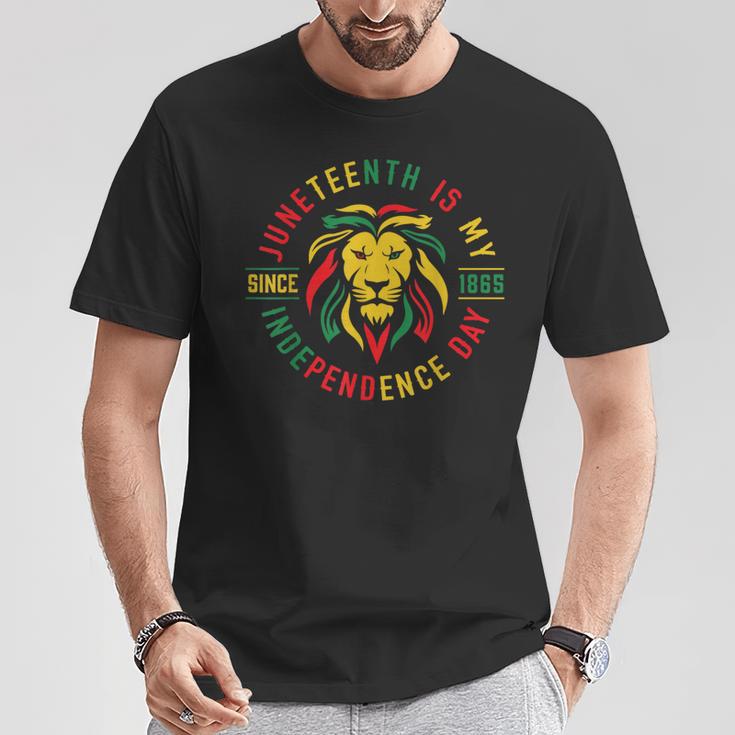 Junenth Is My Independence Day Lion Free Ish Since 1865 T-Shirt Unique Gifts