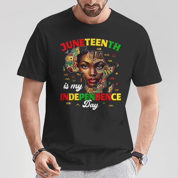 Junenth Is My Independence Day Pride African Womens T-Shirt Funny Gifts
