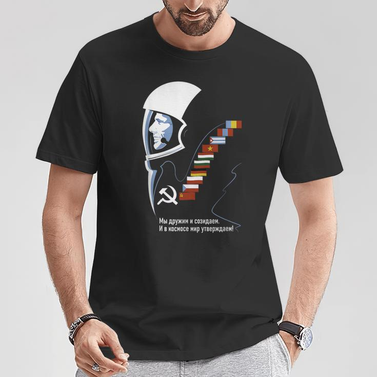 Juri Gagarinintage Sputnik Ussr Soviet Union Propaganda T-Shirt Lustige Geschenke