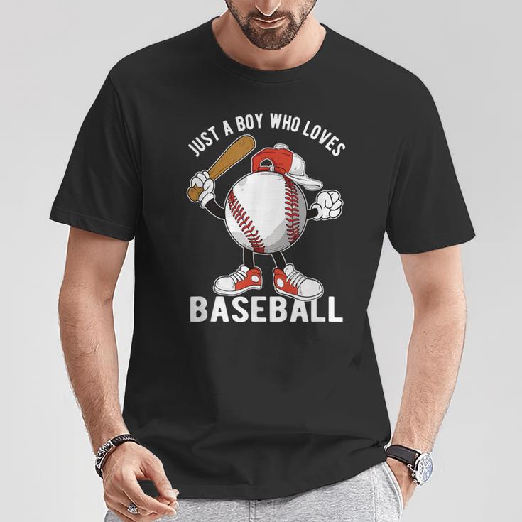 Just A Boy Who Loves Baseball T-Shirt Unique Gifts