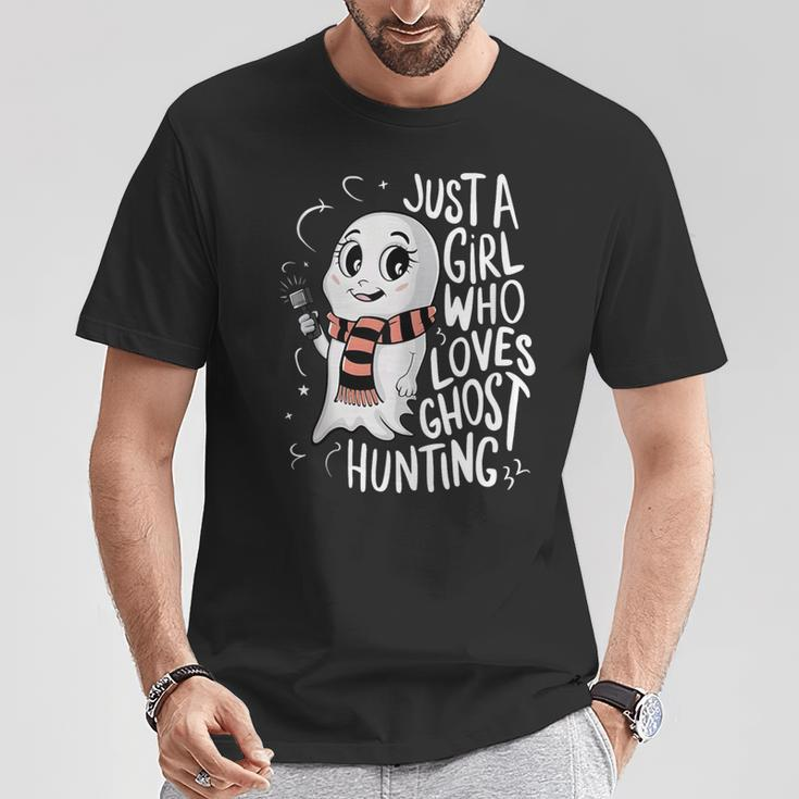 Just A Girl Who Loves Ghost Hunting Ghost Hunter Women T-Shirt Unique Gifts