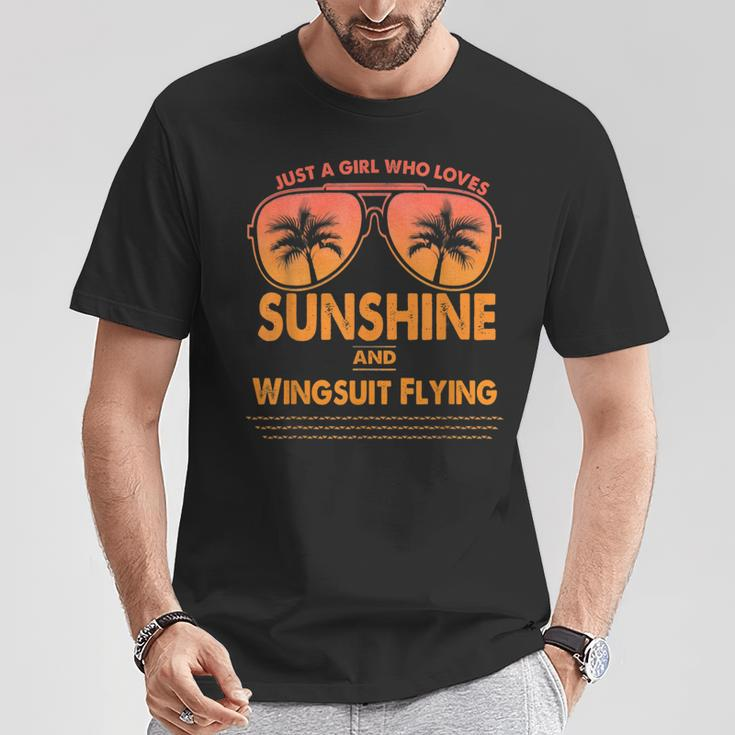 Just A Girl Who Loves Sunshine And Wingsuit Flying For Woma T-Shirt Unique Gifts