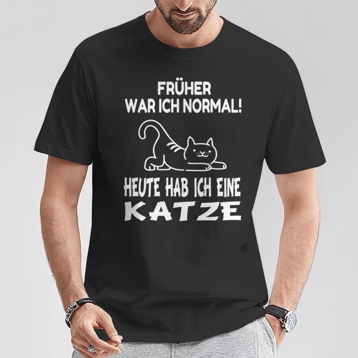 Katzen Sprüche Katze Papa Katzen T-Shirt Lustige Geschenke