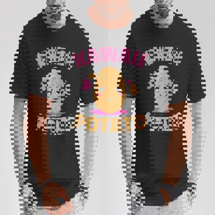 Kawaii Patata Anime Disfraz Lindo Amante De Patatas Japonesas Camiseta unisex Regalos divertidos