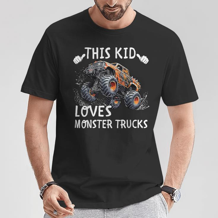This Kid Loves Monster Trucks Boys And Girls T-Shirt Personalized Gifts