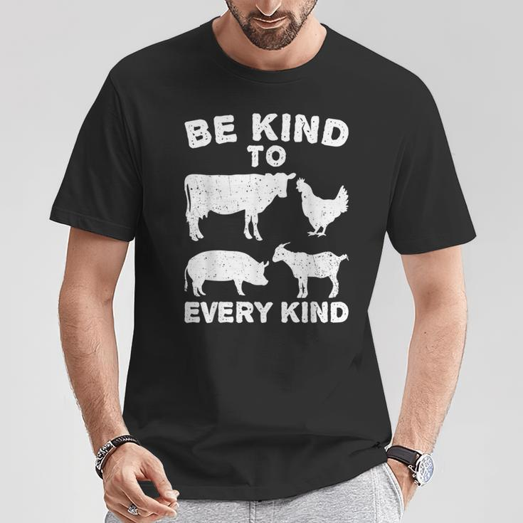 Be Kind To Every Kind Animal Lover Vegan Mm T-Shirt Unique Gifts