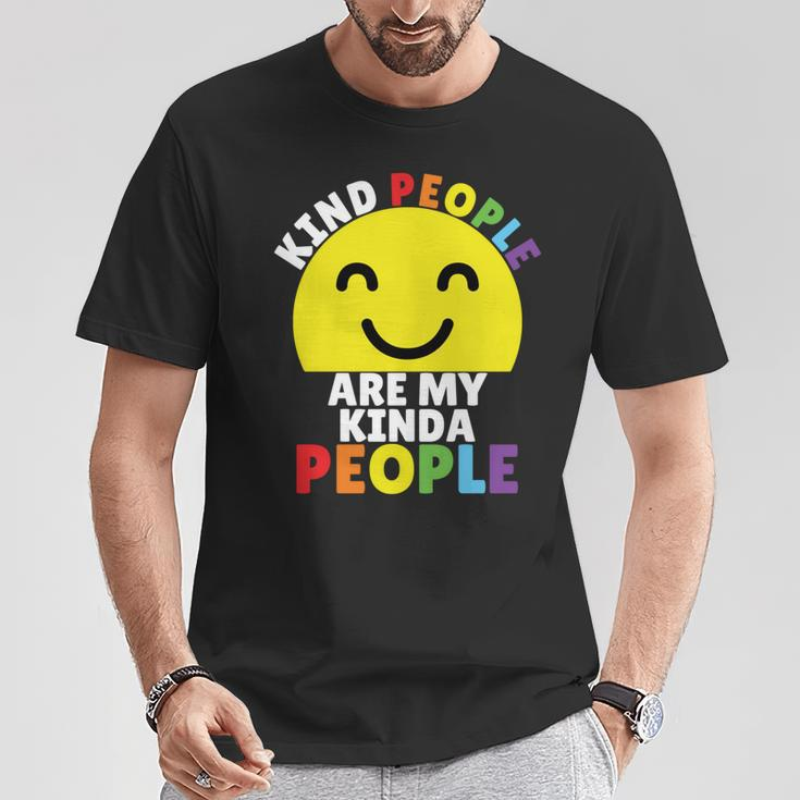 Kind People Are My Kinda People Kindness Smiling T-Shirt Unique Gifts