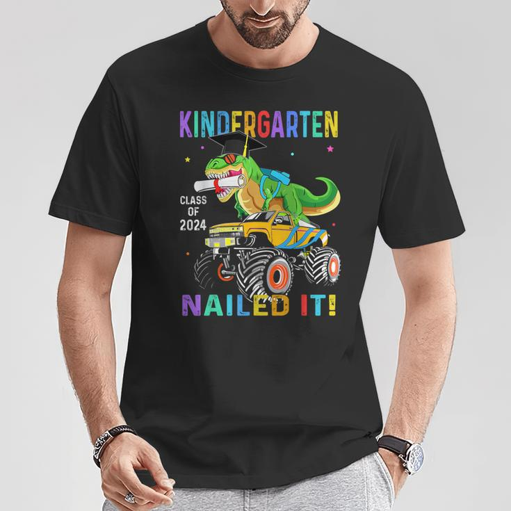 Kindergarten Graduation Class 2024 Graduate Dinosaur Boys T-Shirt Funny Gifts
