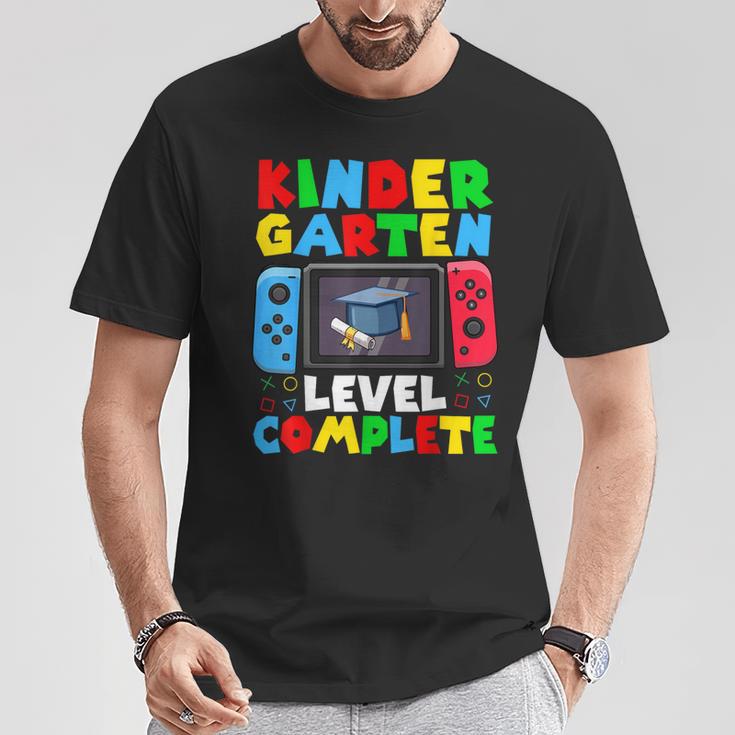 Kindergarten Level Complete Last Day Of School Graduate Boys T-Shirt Funny Gifts