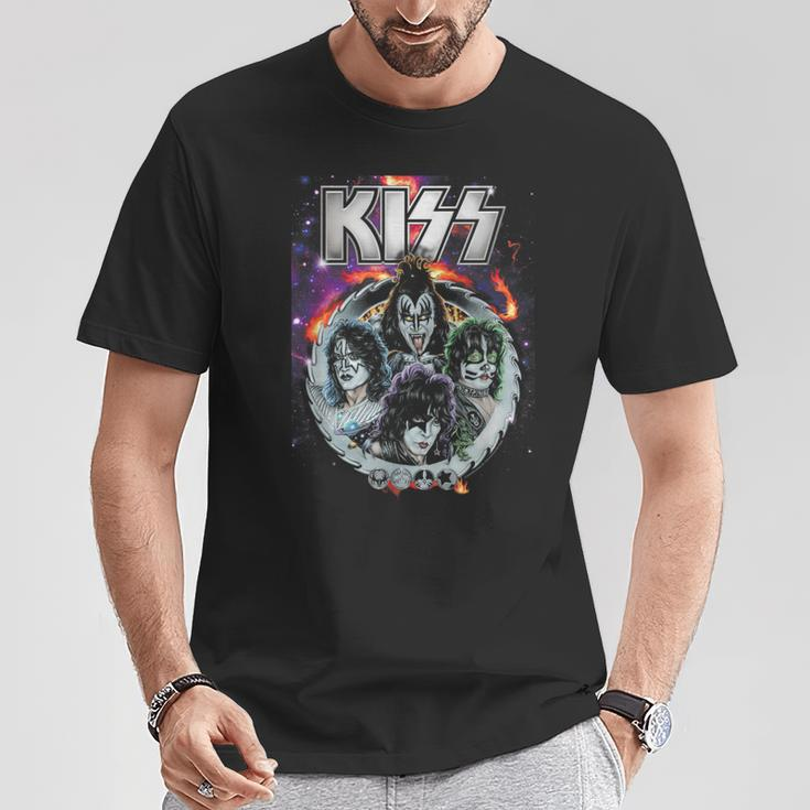 Kiss Galactic Portrait T-Shirt Lustige Geschenke