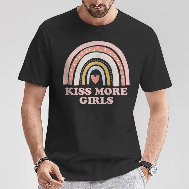 Kiss More Girls Lesbian Bisexual Lgbtq Pride Month 2021 T-Shirt Unique Gifts