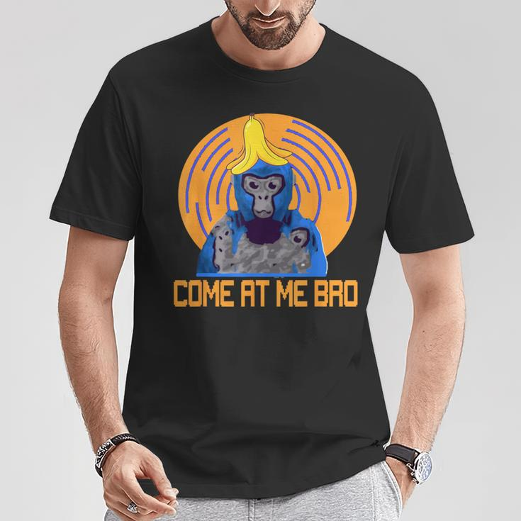 Komm Zu Mir Bro Gorilla Monke Tag Gorilla Vr Gamer Black T-Shirt Lustige Geschenke